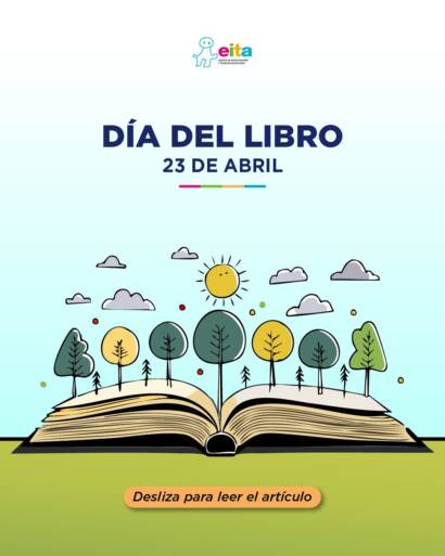 Imagen de un bosque pequeño que crece dentro de un libro abierto.