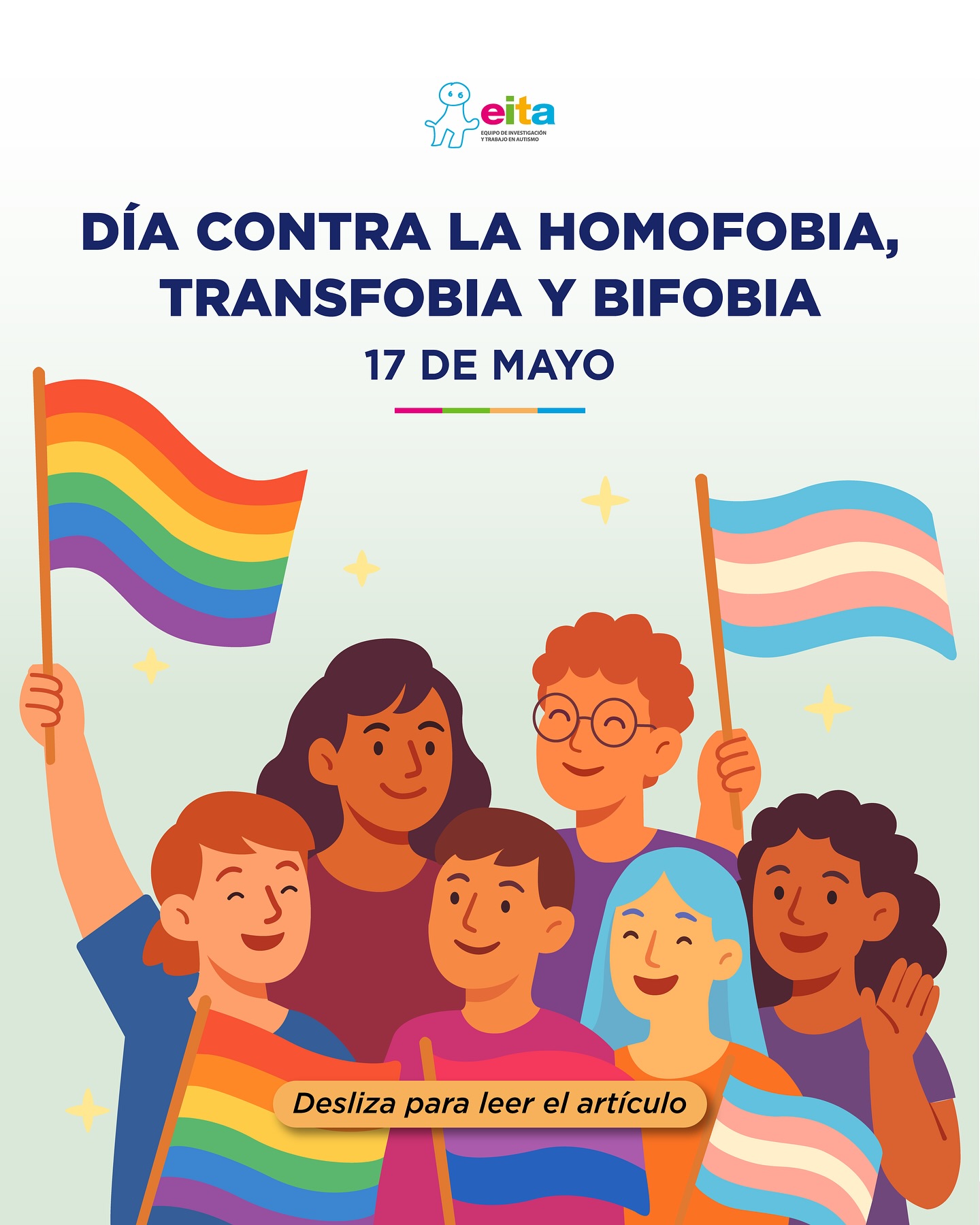 Imagen de muchas personas con las banderas de la comunidad LGBT