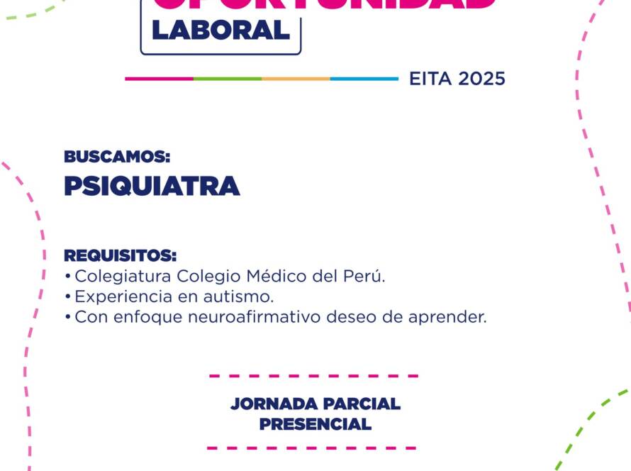 Solicitud de empleo para psiquiatra. El texto se puede leer en la publicación.