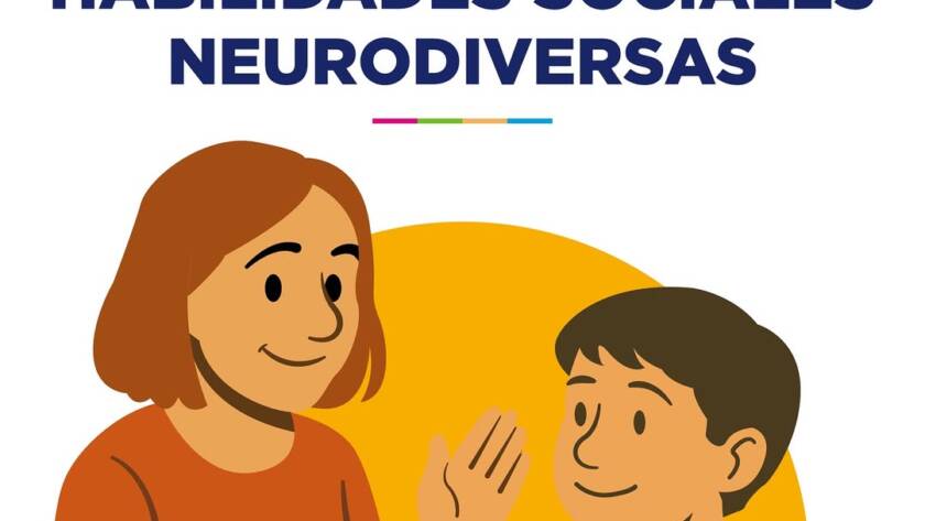 Imagen de una madre con su hijo. En el título está "Talleres de habilidades sociales neurodiversas"