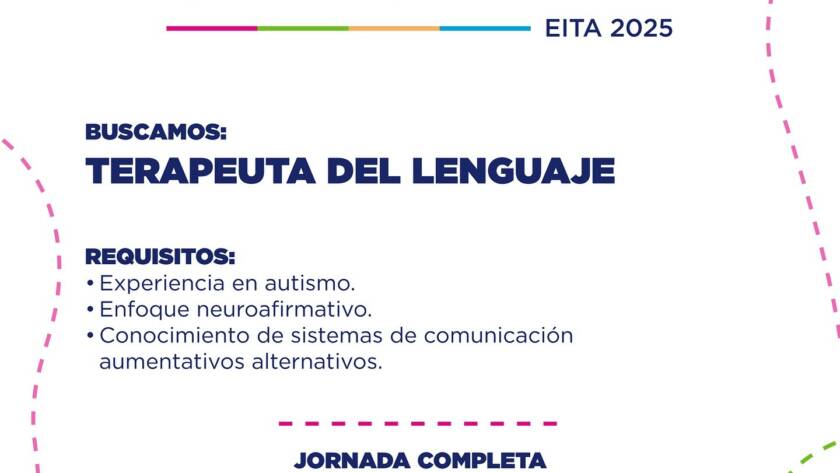 Texto con los datos para contratar terapeuta del lenguaje