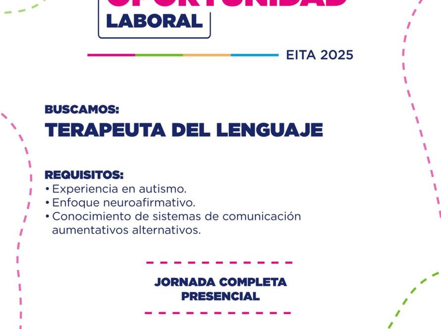 Texto con los datos para contratar terapeuta del lenguaje